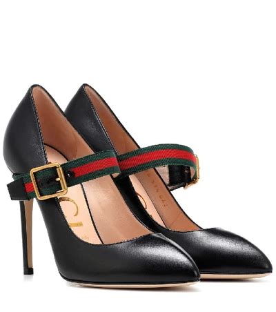 gucci sylvie leather mid heel pump|Gucci suede mid heel pump.